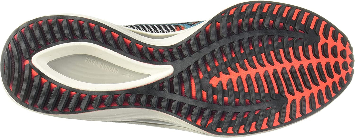 Tênis de corrida Mizuno Wave Rebellion masculino, India Ink/Scuba, tamanho 15 D, médio, EUA