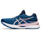 Tênis de corrida feminino ASICS Gel Nimbus 24, azul francês/rosa, tamanho 12 B, médio, EUA