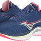 Tênis de corrida Mizuno Wave Rebellion masculino, azul/rosa paraíso, tamanho 11 D, médio, EUA