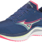 Tênis de corrida Mizuno Wave Rebellion masculino, azul/rosa paraíso, tamanho 12 D, médio, EUA