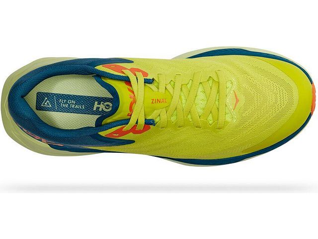 Tênis de corrida masculino Hoka Zinal, prímula/coral azul