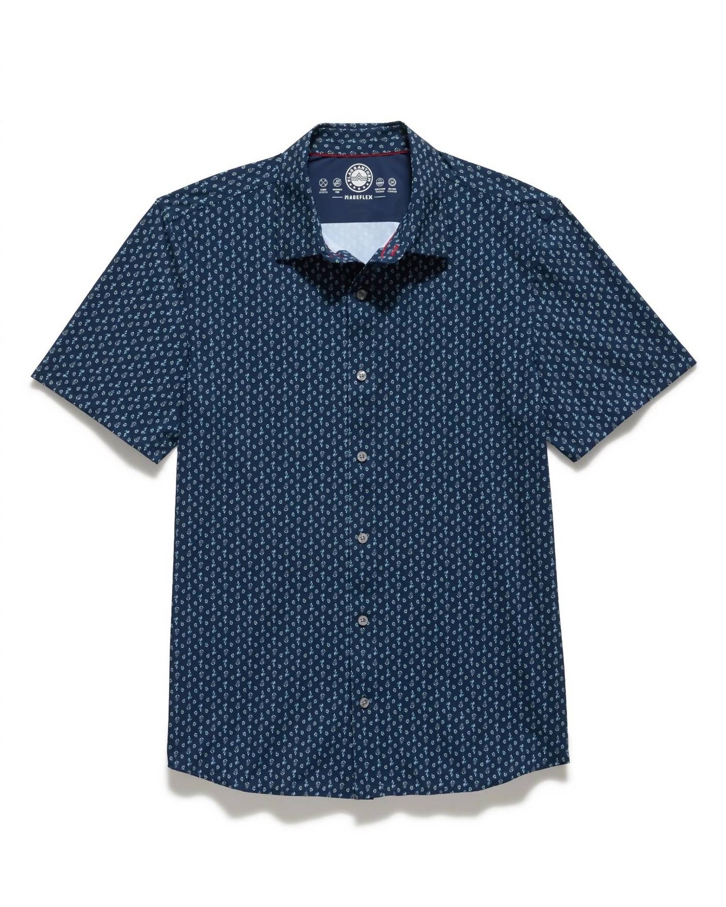 Flags & Anthem - Elston Short Sleeve Leaf Print Journey Shirt