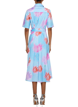 Prabal Gurung - Camisa Midi Floral Manga Curta