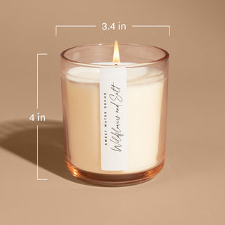 Warm and Cozy Soy Candle - Tinted Glass Jar - 12 oz