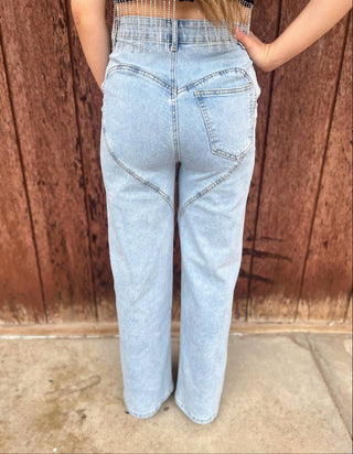 Blue B - Jeans Taylor com Strass