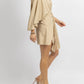 Mable - LINEN DOLMAN SLEEVE MINI DRESS