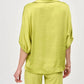 Joseph Ribkoff - Shirt Collar 3/4 Sleeve Satin Top