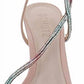 Schutz - Women's Gaela Nubuck Pink Slip On Embellished Buckle Strap High Heel Sandals