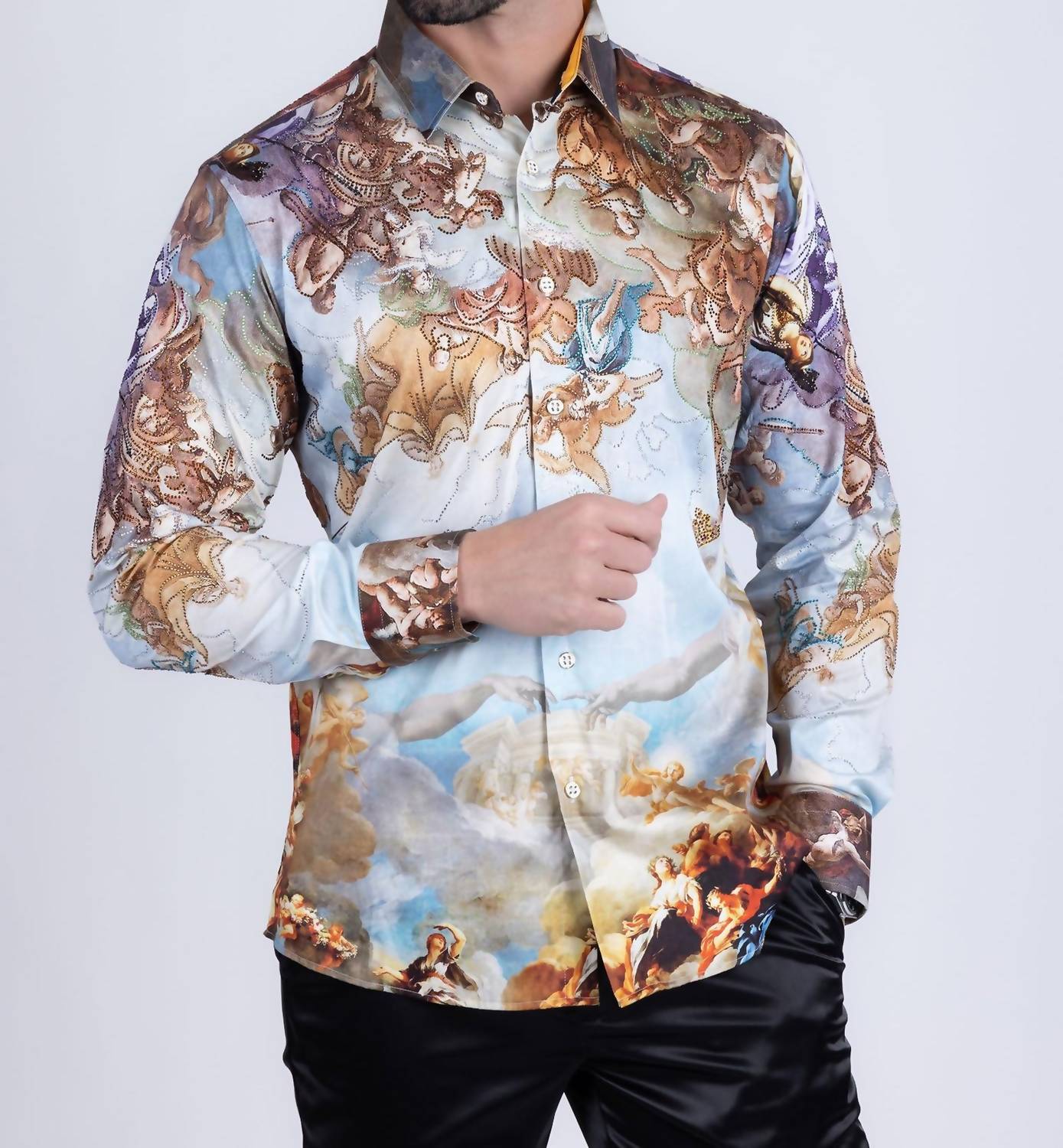 Barabas - Marrakesh Rhinestone Long Sleeve Shirt