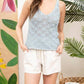 Blu Pepper - Open Weave Pattern Tank Top