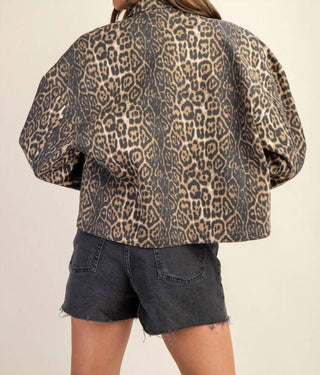 Gigio - Jaqueta com estampa de leopardo