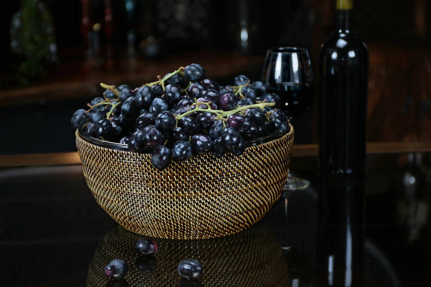 Calaisio - Round Basket Glass Serving Bowl