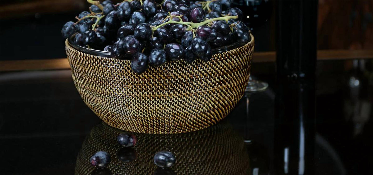 Calaisio - Round Basket Glass Serving Bowl