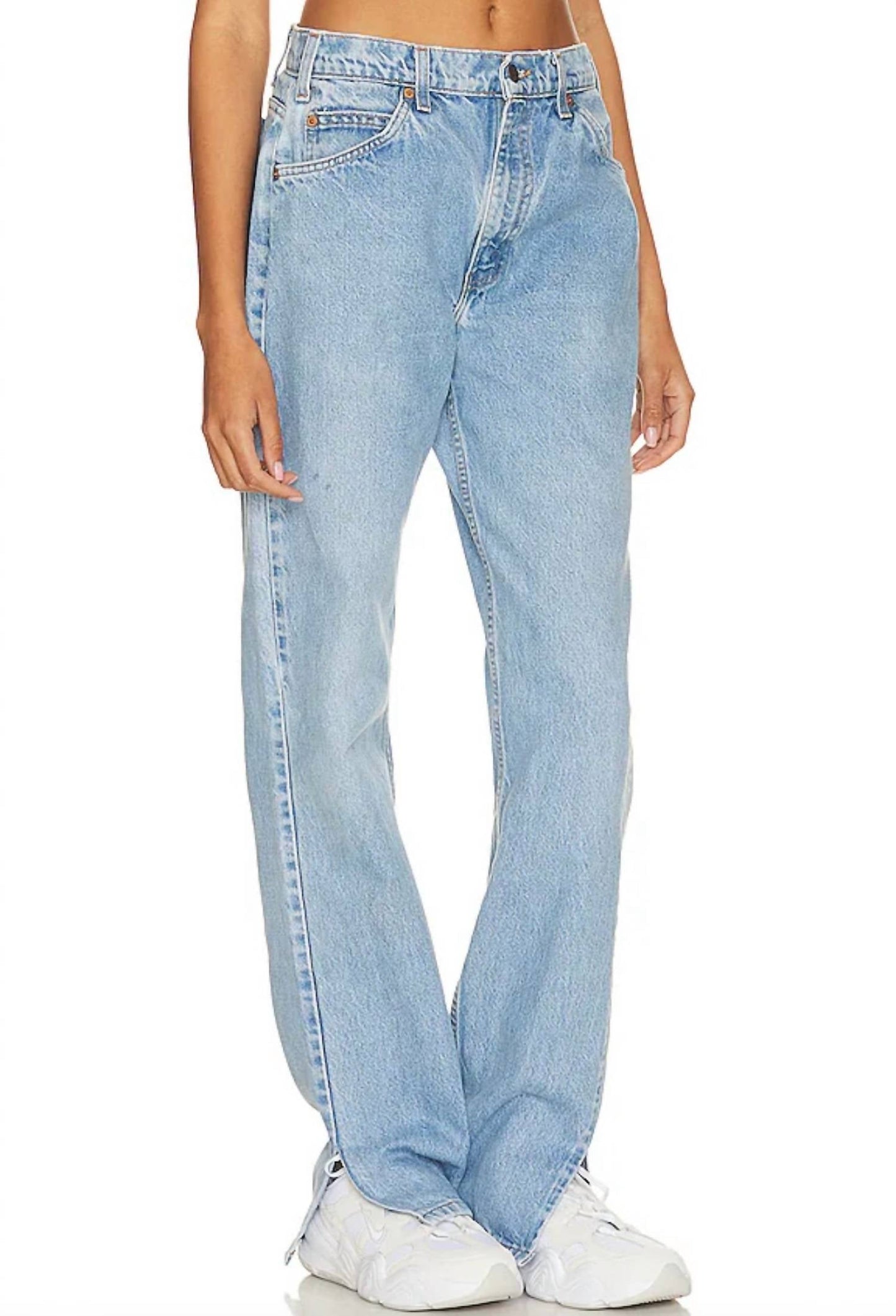 Aligrace - Alyssa Tilted Split Customs Jeans