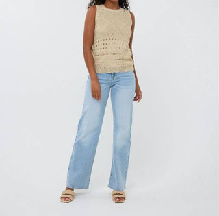 Esqualo - Fancy Open Knit Lurex Tank Top