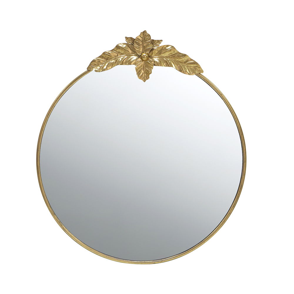 Large Round Wall Mirror With Metal Frame Circle Accent Mirror For Living Room Bedroom Entryway - Gold