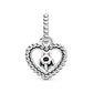 Pandora - March Beaded Heart Dangle Charm