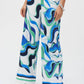 Joseph Ribkoff - Woven Abstract Print Wide Leg Pant
