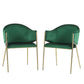 Modern Upholstered Dining Chair With Plush Velvet and Metal Frame