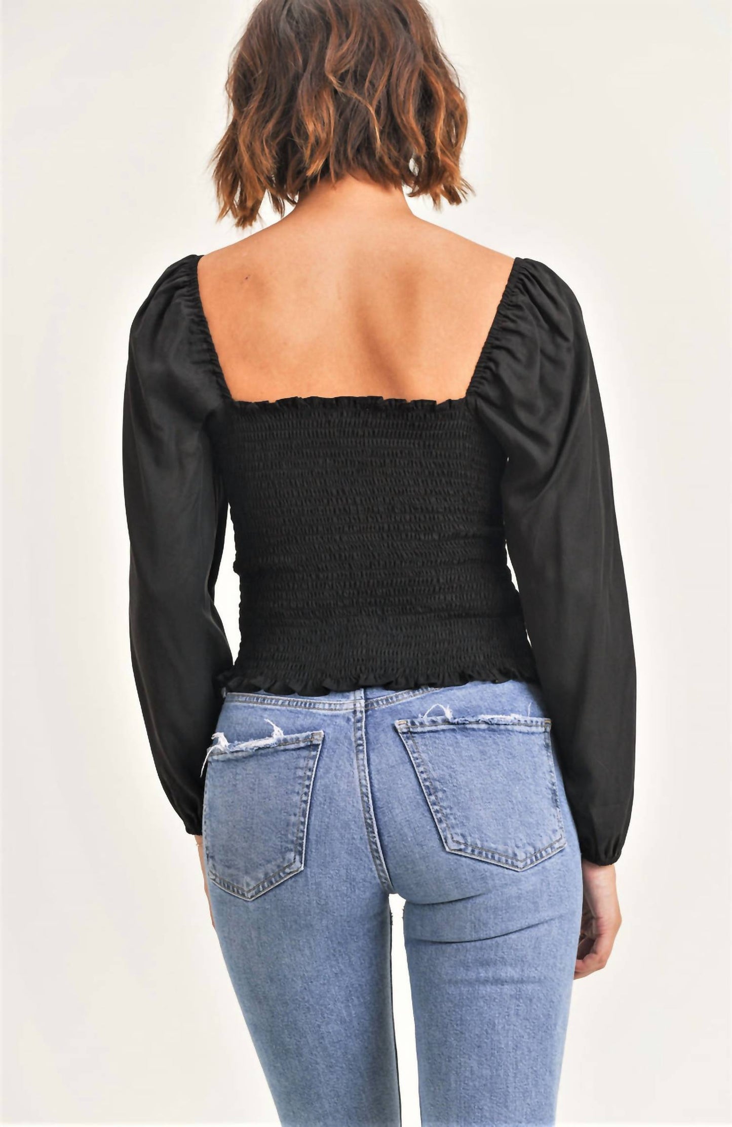 Reset By Jane - Abby Long Sleeve Crop Bustier Top