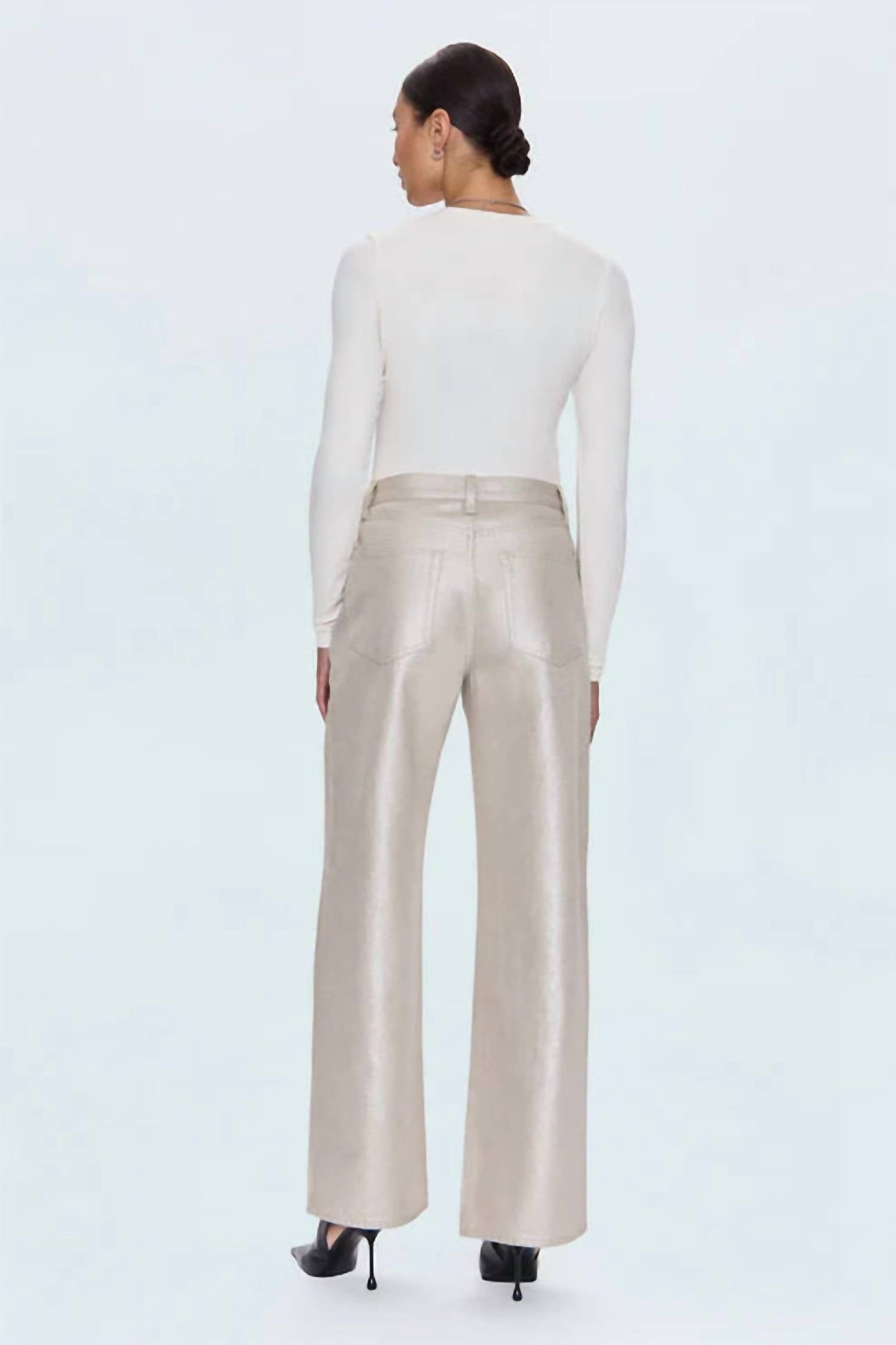 Pistola - Tate High Rise Bowed Wide Leg Jeans