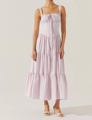 Astr - Vestido longo de leiteira em camadas Temperance