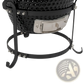 13 Inch Ceramic Kamado Charcoal Grill Black