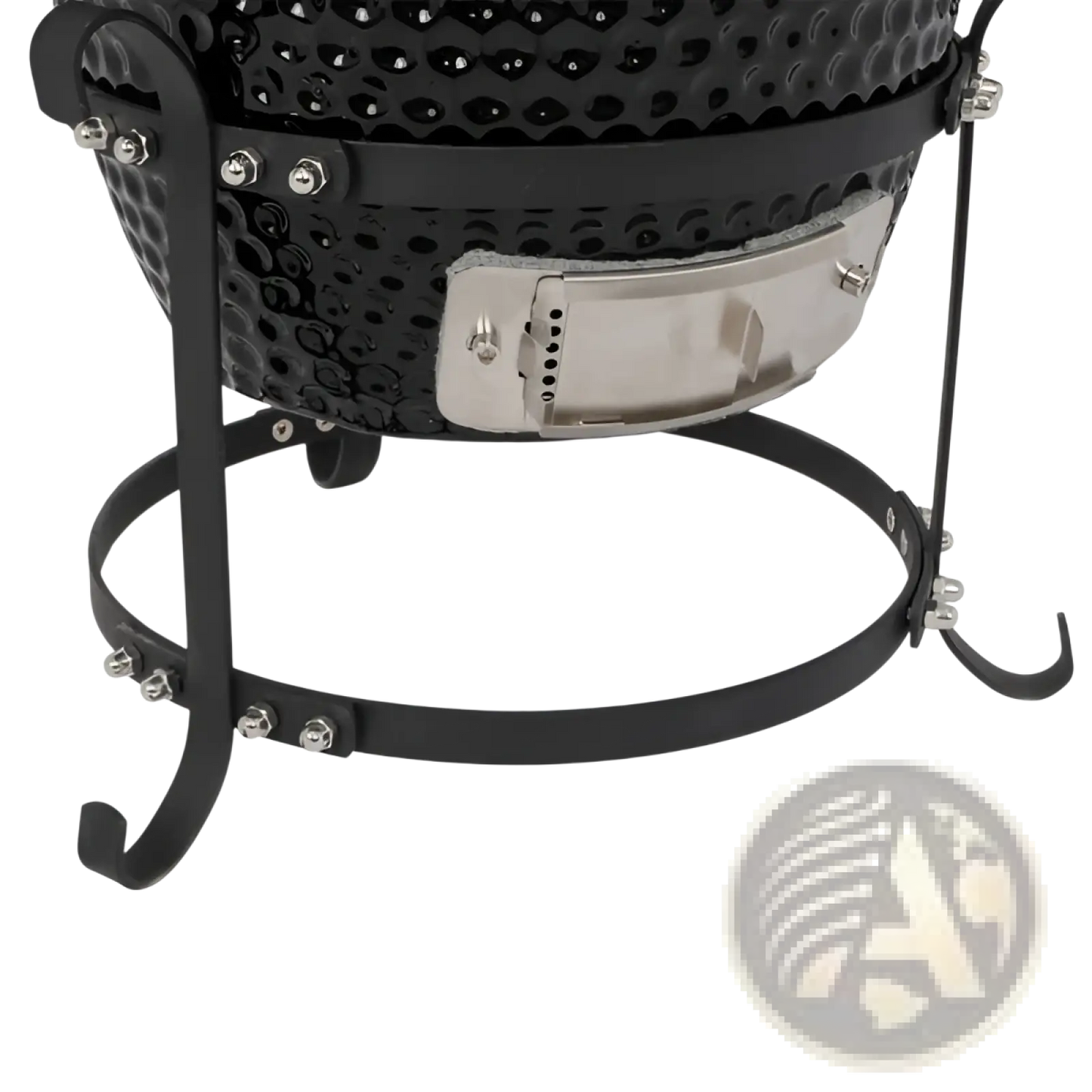 13 Inch Ceramic Kamado Charcoal Grill Black