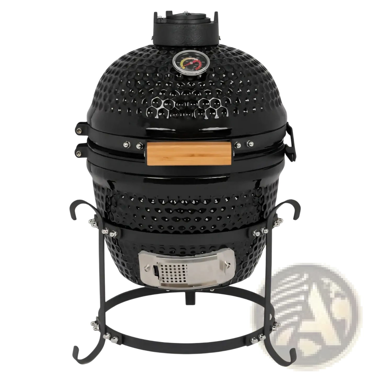 13 Inch Ceramic Kamado Charcoal Grill Black