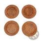 13 Inch Wood Charger Plate Scalloped Tableware