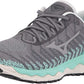 Tênis de corrida Mizuno Wave Sky 4 Knit feminino, Castlerock, marrom, tamanho 11 B, médio, EUA