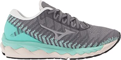 Tênis de corrida Mizuno Wave Sky 4 Knit feminino, Castlerock, marrom, tamanho 11 B, médio, EUA
