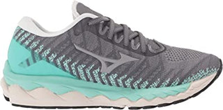 Tênis de corrida Mizuno Wave Sky 4 Knit feminino, Castlerock, marrom, tamanho 11 B, médio, EUA