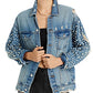 Exclusive Embellished Distressed Denim Jacket
