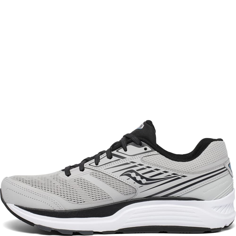 Tênis de corrida Saucony Echelon 8 masculino, liga metálica/preto, tamanho 12,5 D, médio, EUA