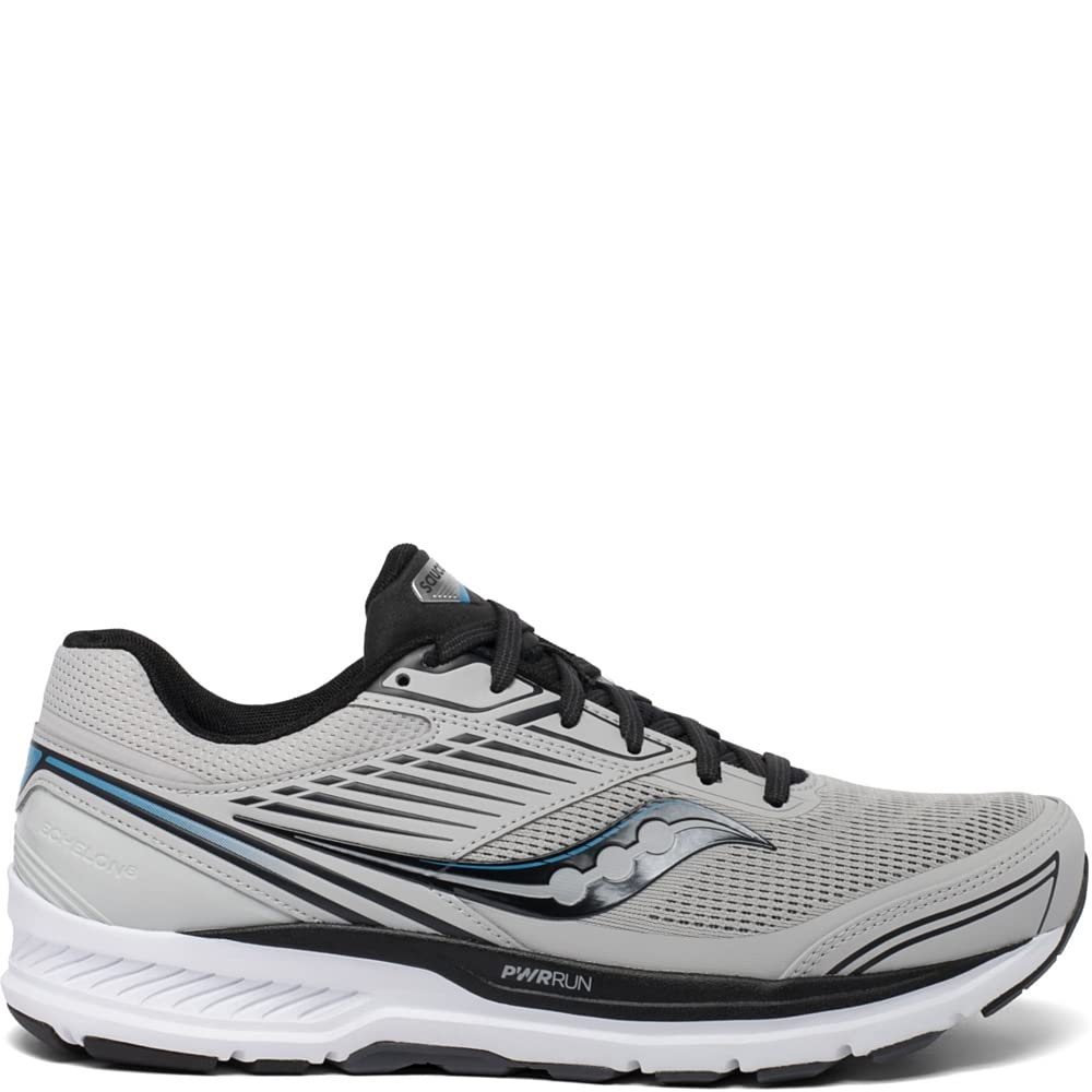Tênis de corrida Saucony Echelon 8 masculino, liga metálica/preto, tamanho 12,5 D, médio, EUA