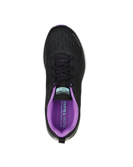Tênis de corrida feminino Skechers Go Run Ride 9, preto, tamanho 9,5 B, médio, EUA