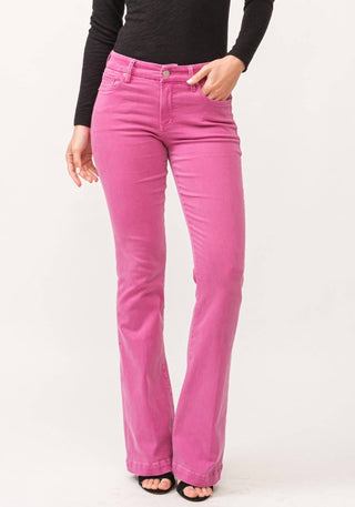 Caro John Denim - Calça Jeans Rosa Bootcut