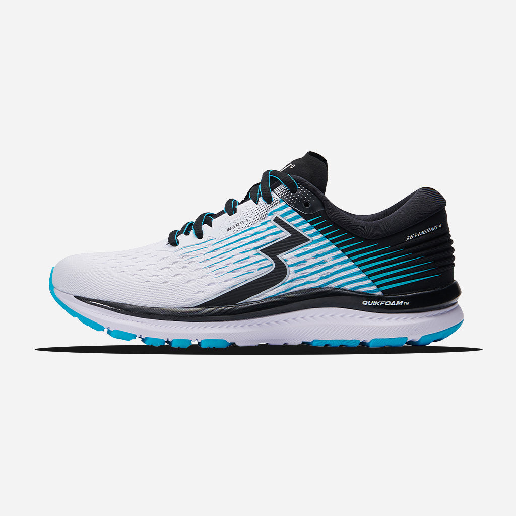 Tênis de corrida 361 Degrees Meraki 4 feminino, branco/azul-scuba