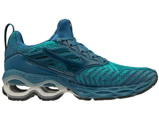 Tênis de corrida Mizuno Creation Knit 2 feminino, azul-lazúli