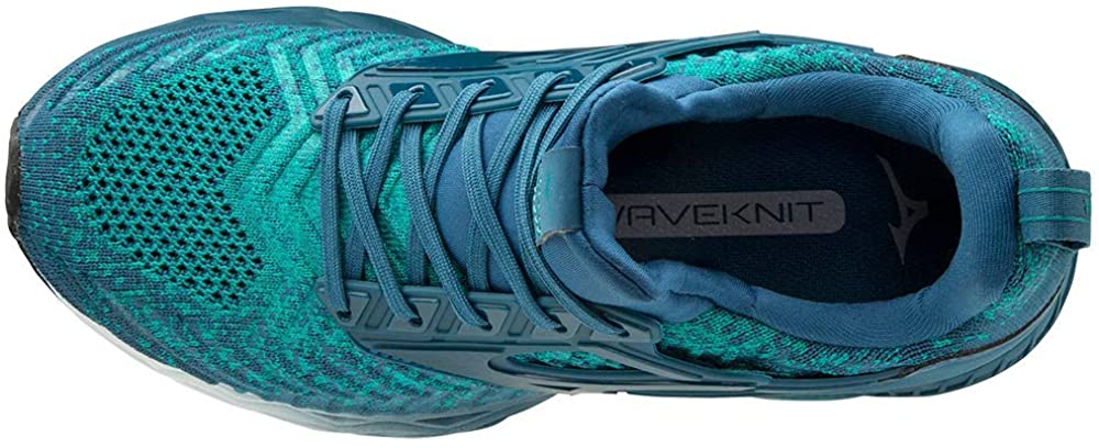 Tênis de corrida Mizuno Creation Knit 2 feminino, azul-lazúli