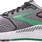 Tênis de corrida feminino Brooks Ariel '20, liga metálica/preto perolado/verde