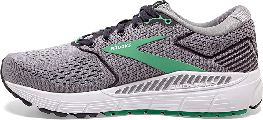 Tênis de corrida feminino Brooks Ariel '20, liga metálica/preto perolado/verde
