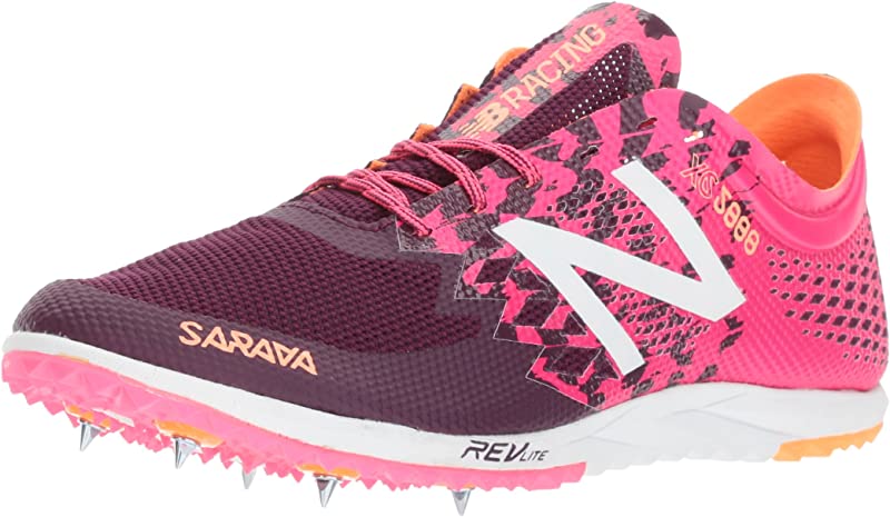Tênis de corrida feminino New Balance XC 5000 V3, amoreira escura/rosa alfa, tamanho 10 B EUA