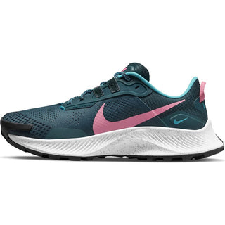 Tênis de corrida Nike Pegasus Trail 3 feminino, verde/azul-petróleo escuro, tamanho 9 B, médio, EUA