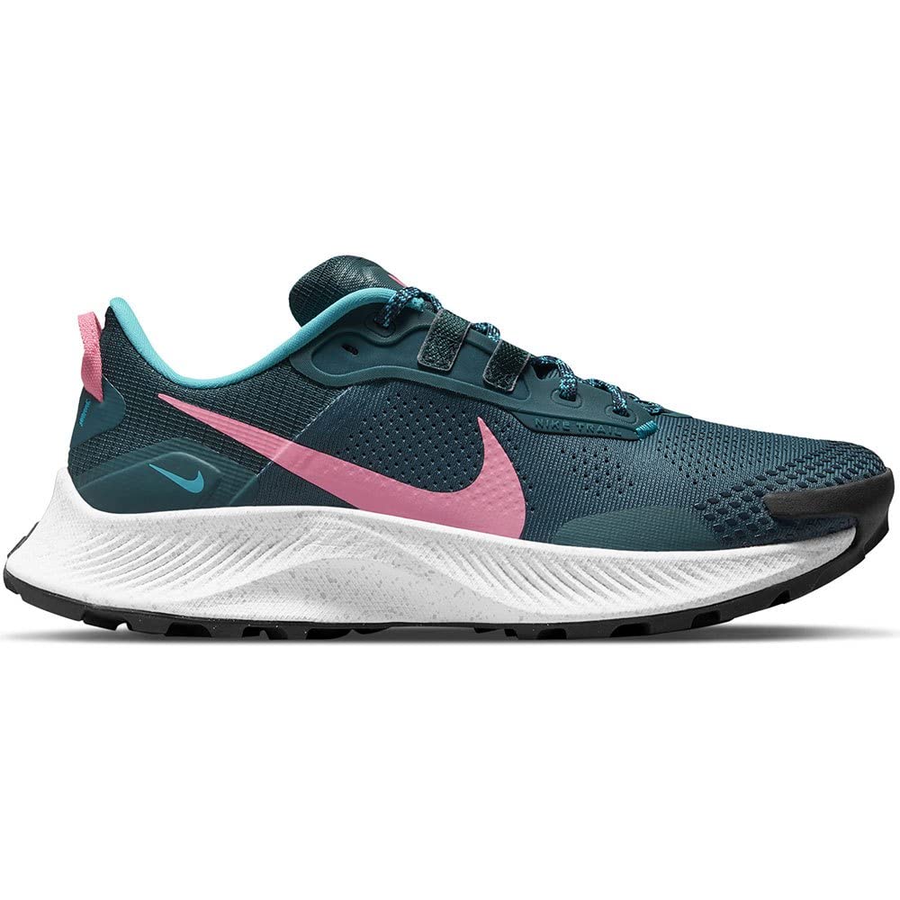 Tênis de corrida Nike Pegasus Trail 3 feminino, verde/azul-petróleo escuro, tamanho 9 B, médio, EUA