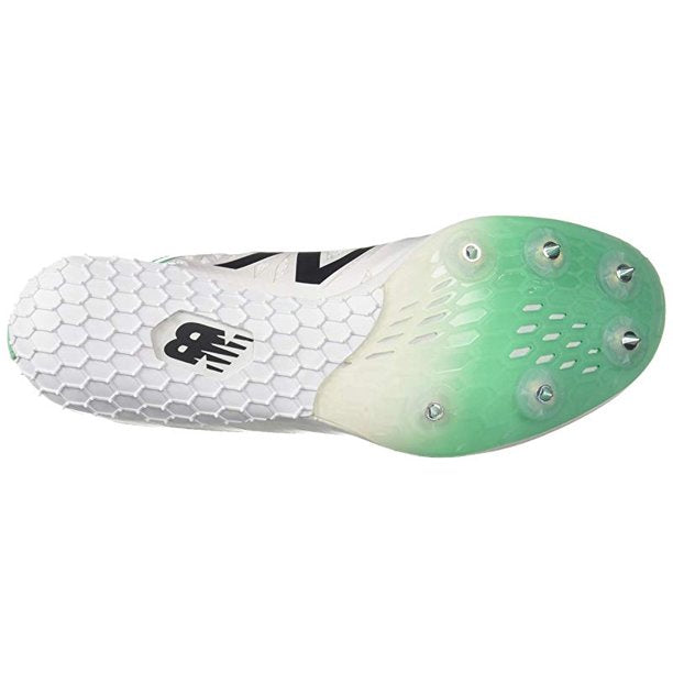 Tênis New Balance SD 100 V2 Spike Feminino Branco/Esmeralda Neon Tamanho 5.5 B Médio EUA