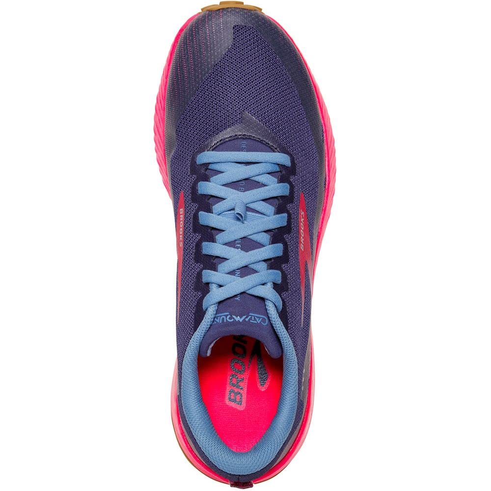 Tênis Brooks Catamount Trail Feminino Azul Cobalto/Rosa/Ostra Tamanho 11 B Médio EUA