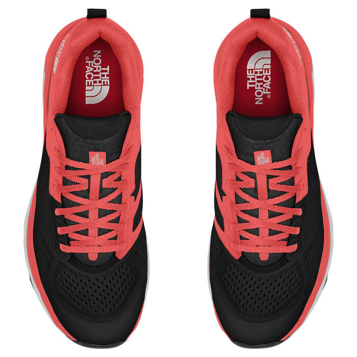 Tênis de trilha feminino The North Face Vectiv Enduris, preto/vermelho, tamanho 6,5 B, médio, EUA