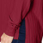 Basic Bae - Chic Ribbed Round Neck Slit Tee